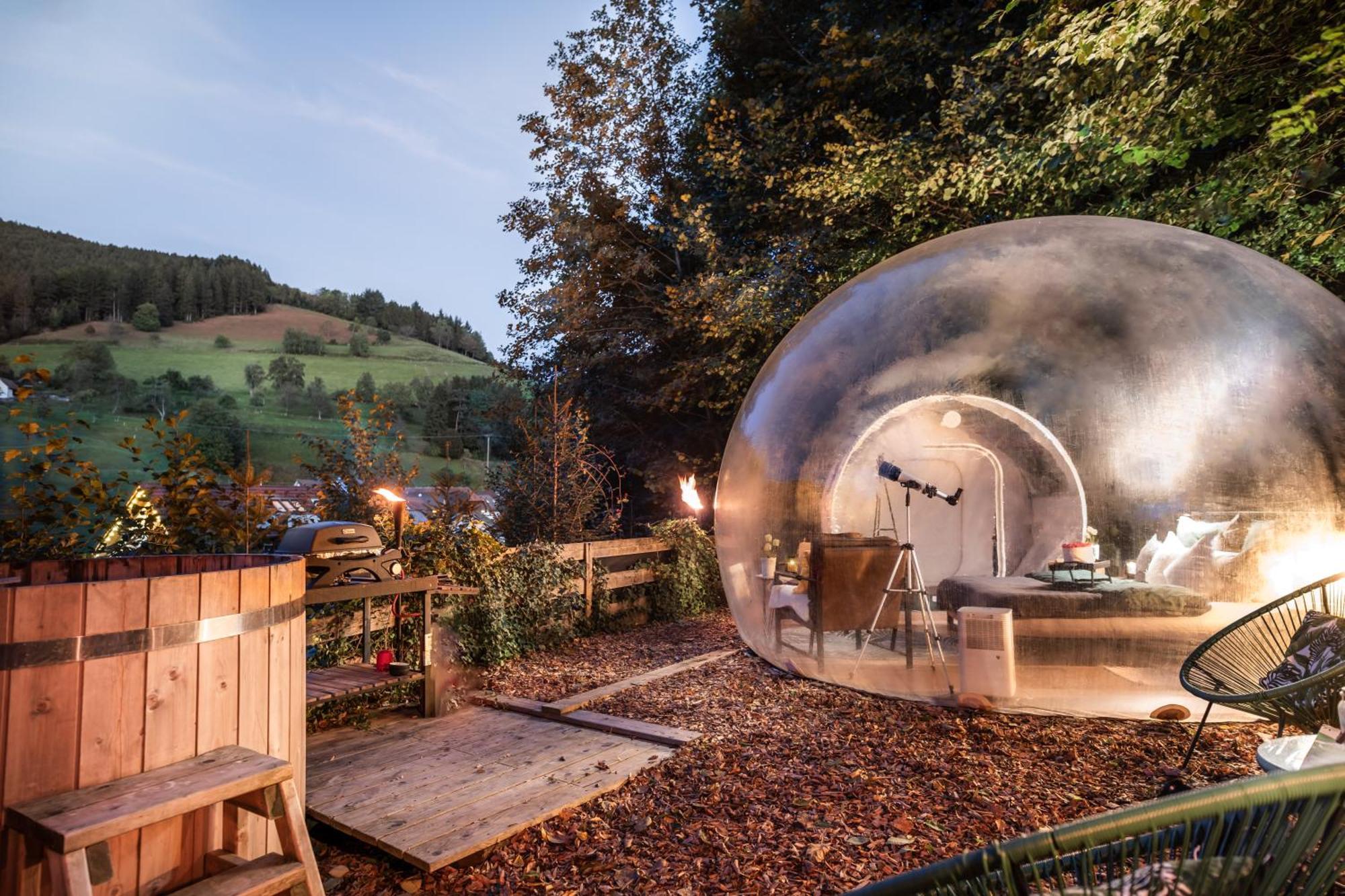 Living Timeless- Bubble Tent Elzach Inklusive Hot Tube Badefass- Schlafen Unterm Sternenhimmel Екстер'єр фото